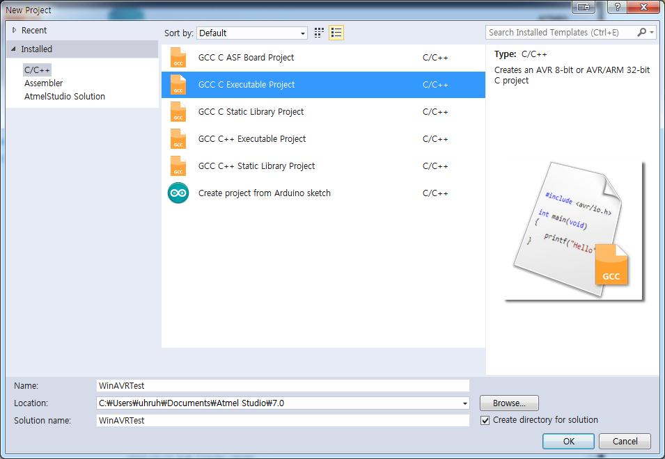 Atmel Studio 에서 WinAVR 을 컴파일러로 사용하기 Constructor.co.kr